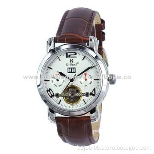 Hot Sale Customized Genuine Leather Brand Watch, CE/RoHS Marks